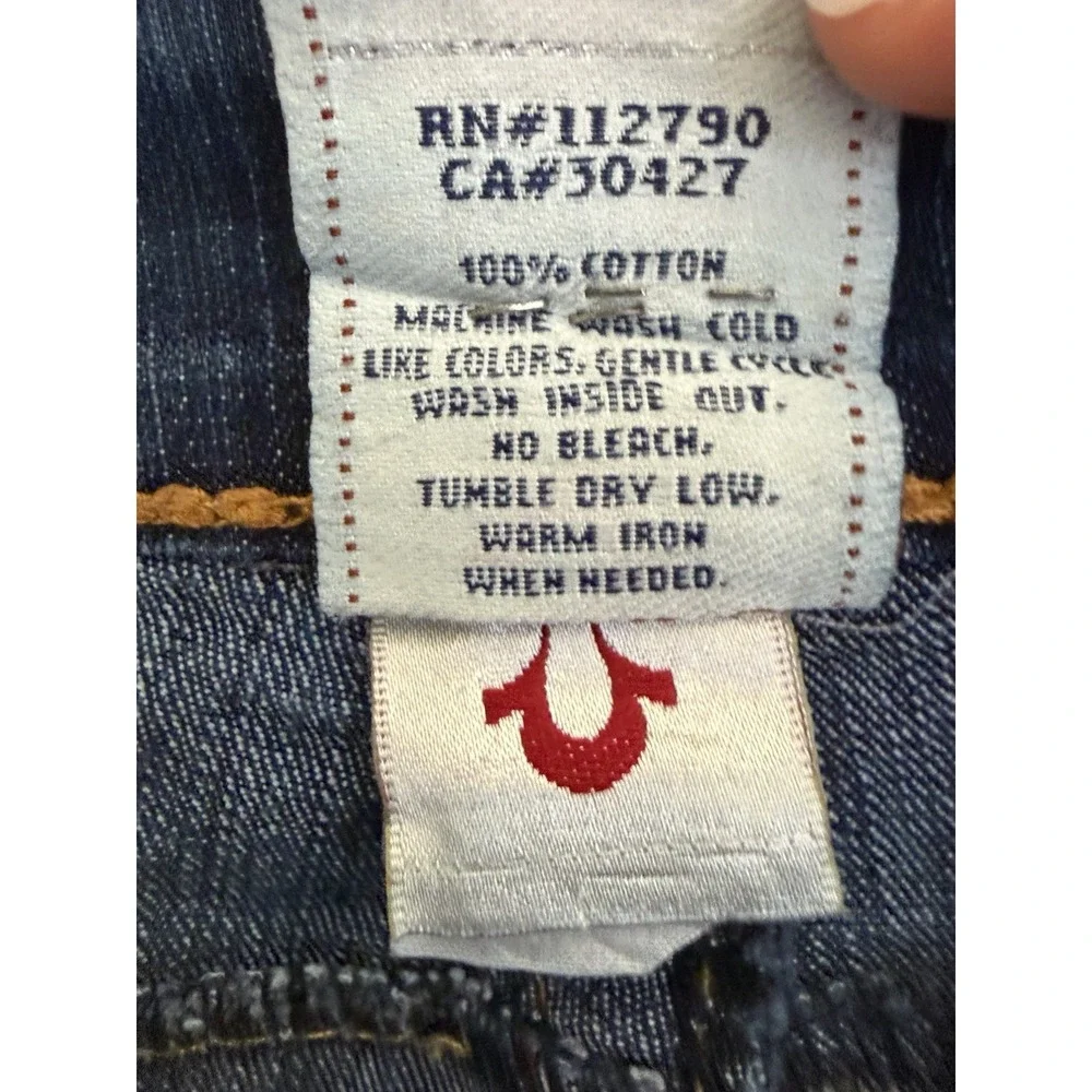 True Religion Jeans Men's 36x31 Dark Wash Denim Classic Relaxed Straight USA Y2K